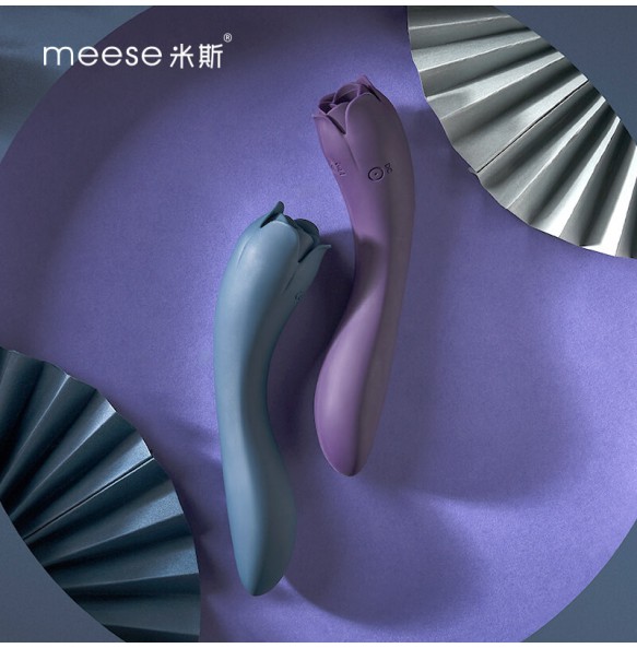 Meese - Dora Rose Tongue Licking Massager G-Spot Vibrator (Chargeable - Purple)